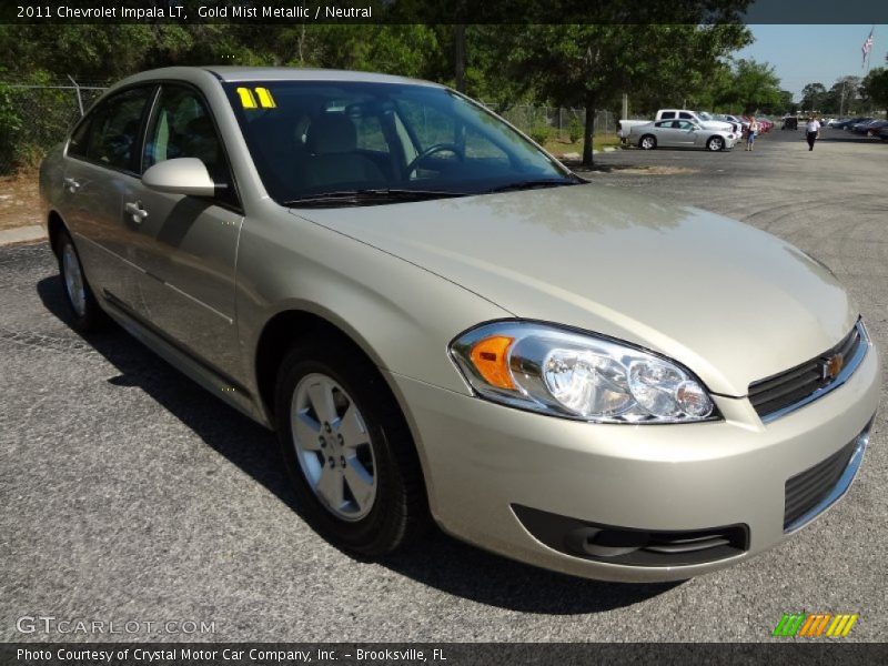 Gold Mist Metallic / Neutral 2011 Chevrolet Impala LT