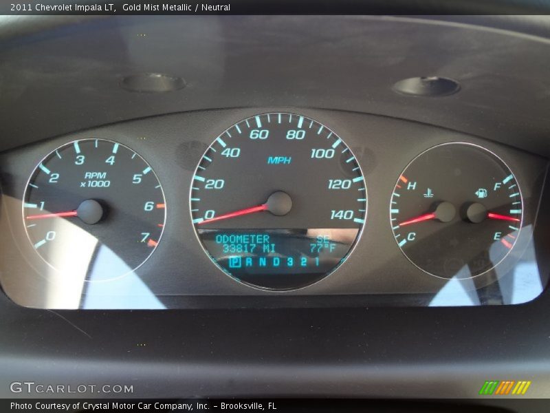 Gold Mist Metallic / Neutral 2011 Chevrolet Impala LT