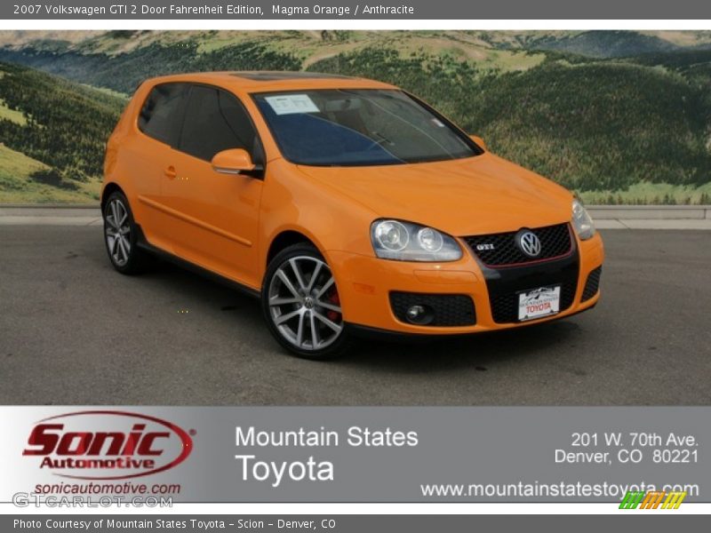 Magma Orange / Anthracite 2007 Volkswagen GTI 2 Door Fahrenheit Edition