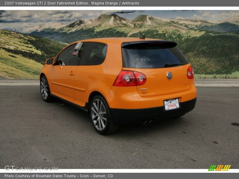 Magma Orange / Anthracite 2007 Volkswagen GTI 2 Door Fahrenheit Edition