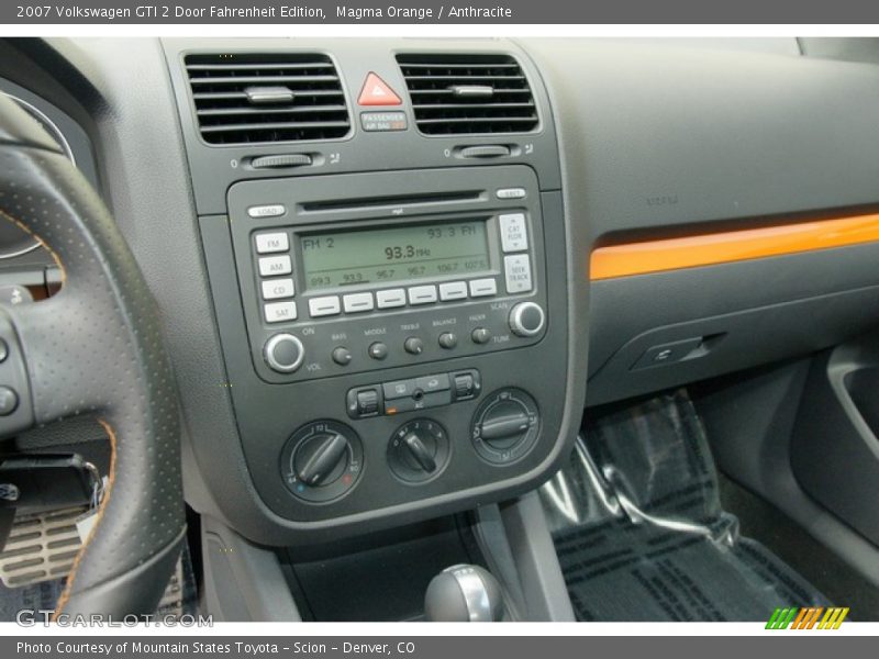 Magma Orange / Anthracite 2007 Volkswagen GTI 2 Door Fahrenheit Edition