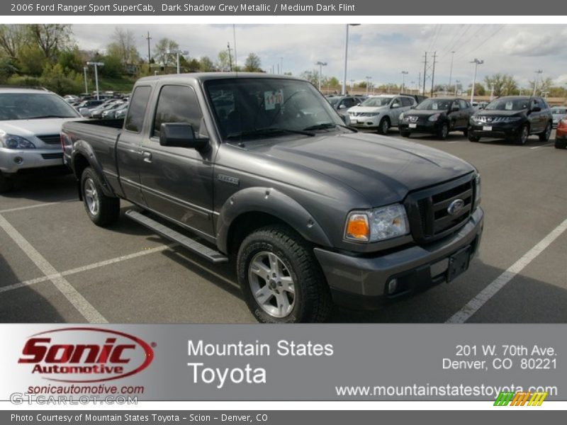 Dark Shadow Grey Metallic / Medium Dark Flint 2006 Ford Ranger Sport SuperCab