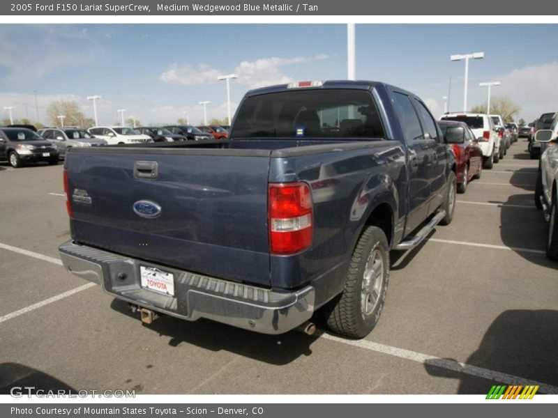 Medium Wedgewood Blue Metallic / Tan 2005 Ford F150 Lariat SuperCrew