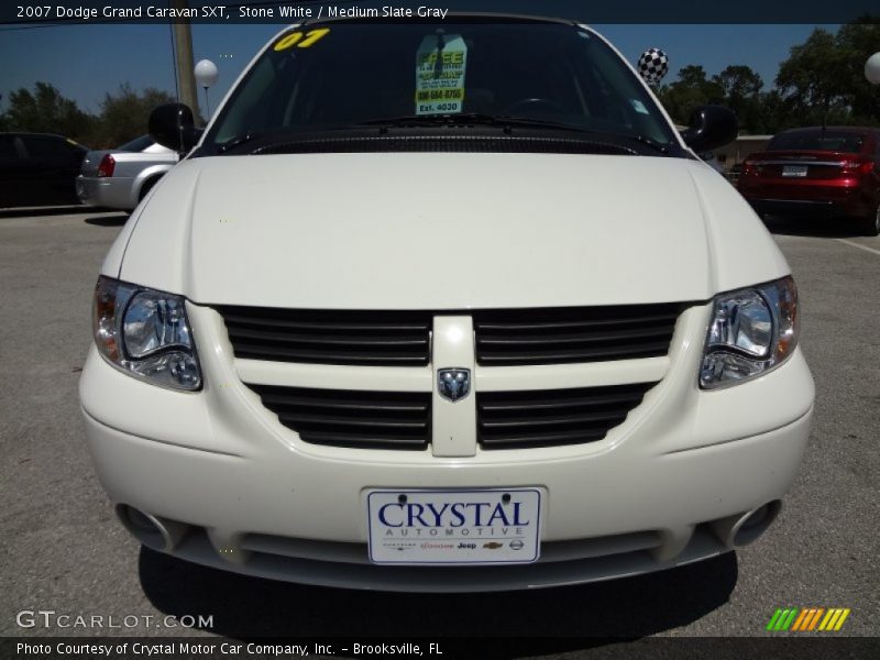 Stone White / Medium Slate Gray 2007 Dodge Grand Caravan SXT