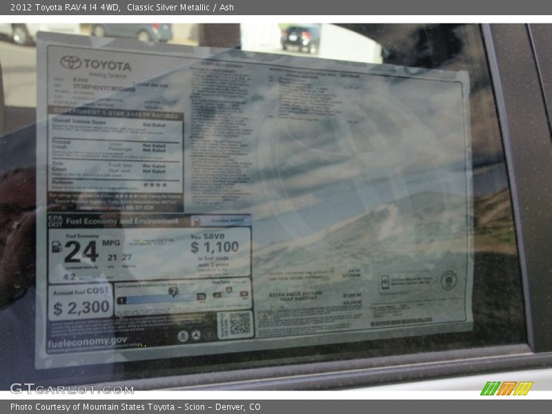Classic Silver Metallic / Ash 2012 Toyota RAV4 I4 4WD
