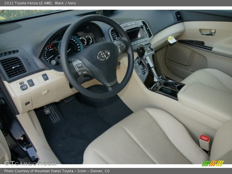 Black / Ivory 2012 Toyota Venza LE AWD