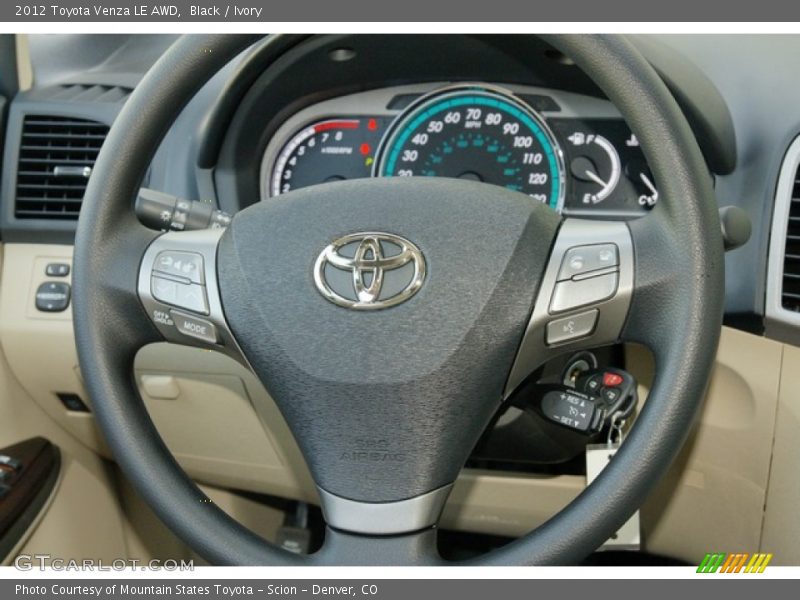 Black / Ivory 2012 Toyota Venza LE AWD