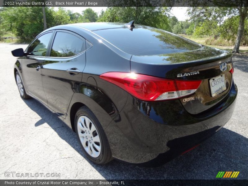 Black Noir Pearl / Beige 2012 Hyundai Elantra GLS