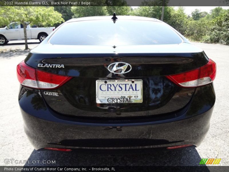 Black Noir Pearl / Beige 2012 Hyundai Elantra GLS