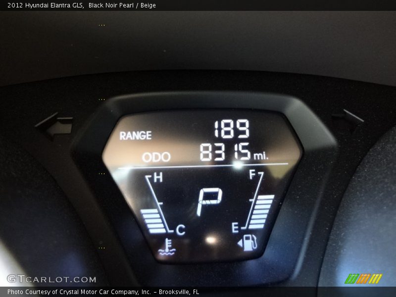 Black Noir Pearl / Beige 2012 Hyundai Elantra GLS