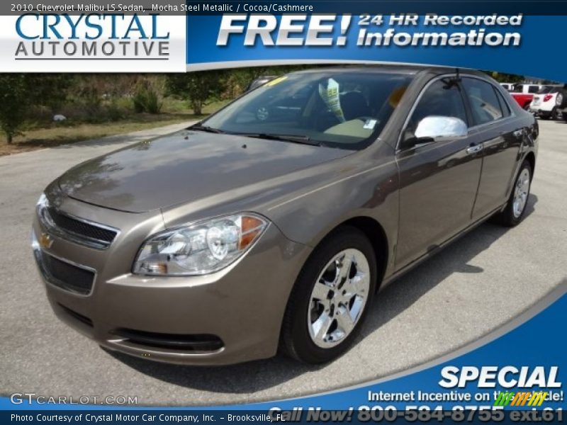 Mocha Steel Metallic / Cocoa/Cashmere 2010 Chevrolet Malibu LS Sedan