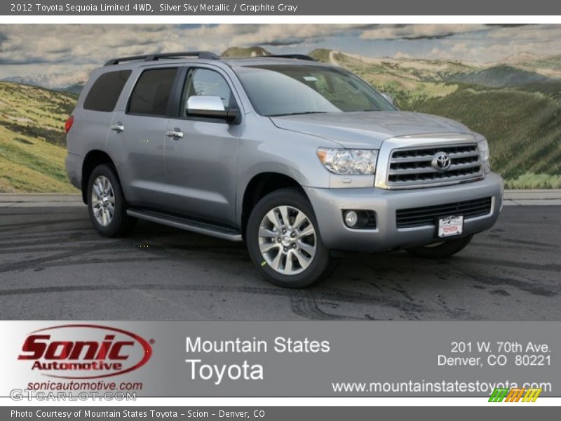 Silver Sky Metallic / Graphite Gray 2012 Toyota Sequoia Limited 4WD