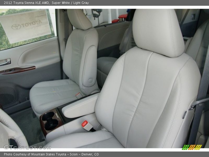 Super White / Light Gray 2012 Toyota Sienna XLE AWD