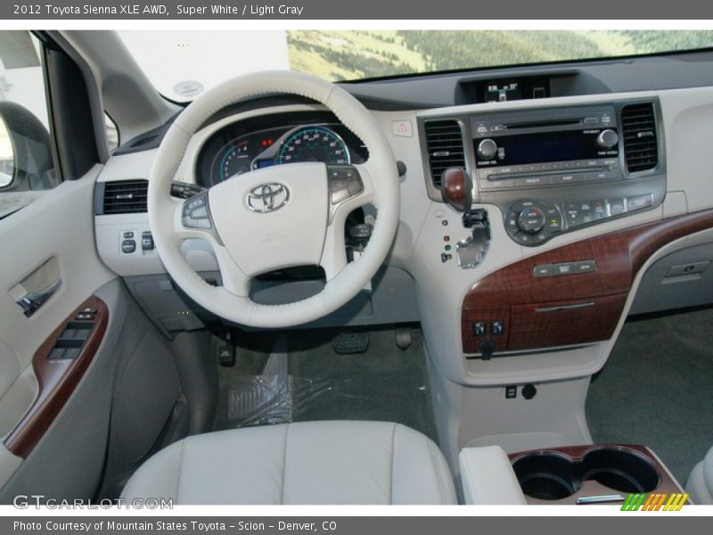 Super White / Light Gray 2012 Toyota Sienna XLE AWD