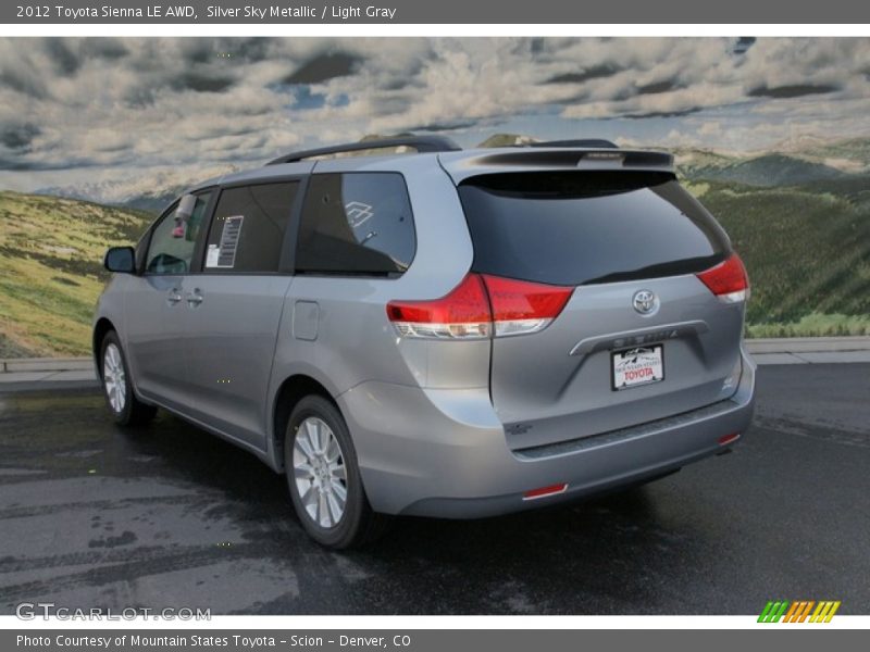 Silver Sky Metallic / Light Gray 2012 Toyota Sienna LE AWD