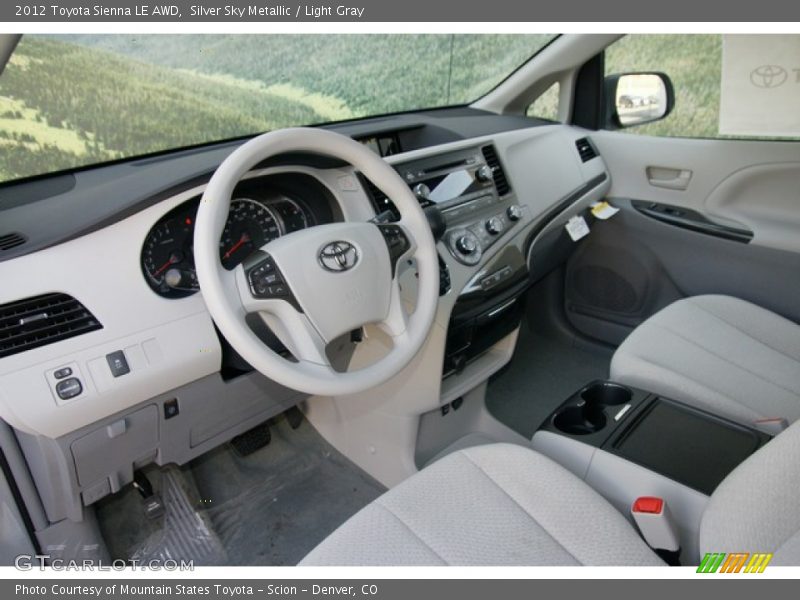 Silver Sky Metallic / Light Gray 2012 Toyota Sienna LE AWD