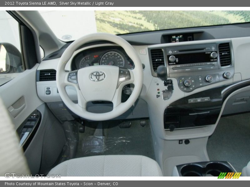Silver Sky Metallic / Light Gray 2012 Toyota Sienna LE AWD