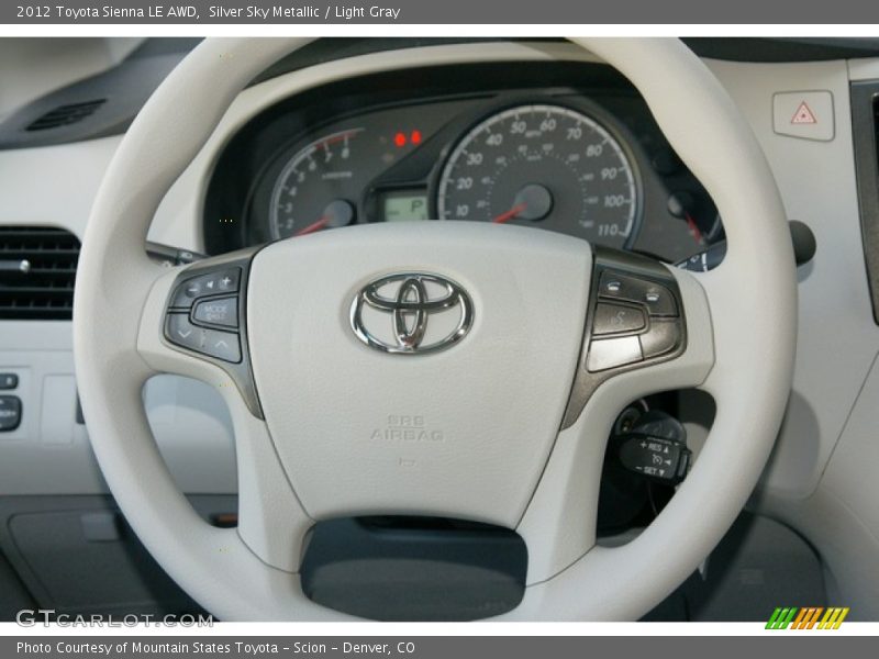 Silver Sky Metallic / Light Gray 2012 Toyota Sienna LE AWD