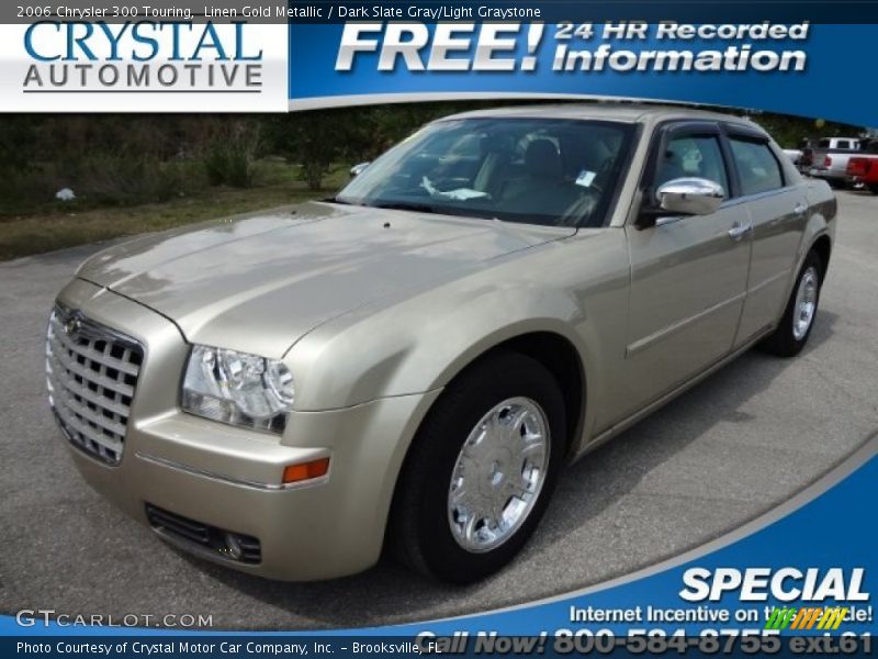 Linen Gold Metallic / Dark Slate Gray/Light Graystone 2006 Chrysler 300 Touring