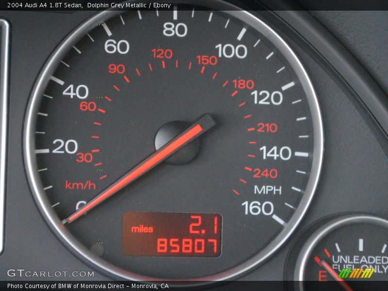 Dolphin Grey Metallic / Ebony 2004 Audi A4 1.8T Sedan