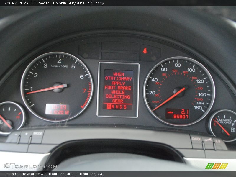 Dolphin Grey Metallic / Ebony 2004 Audi A4 1.8T Sedan