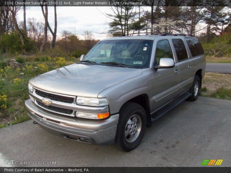 Light Pewter Metallic / Light Gray/Neutral 2001 Chevrolet Suburban 1500 LS 4x4