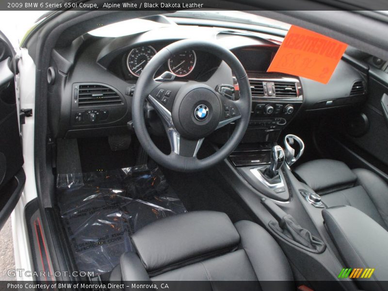 Alpine White / Black Dakota Leather 2009 BMW 6 Series 650i Coupe