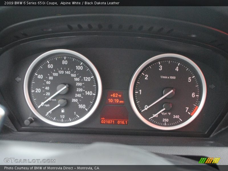 Alpine White / Black Dakota Leather 2009 BMW 6 Series 650i Coupe