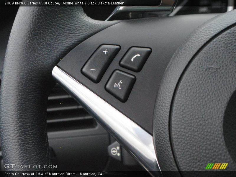 Alpine White / Black Dakota Leather 2009 BMW 6 Series 650i Coupe