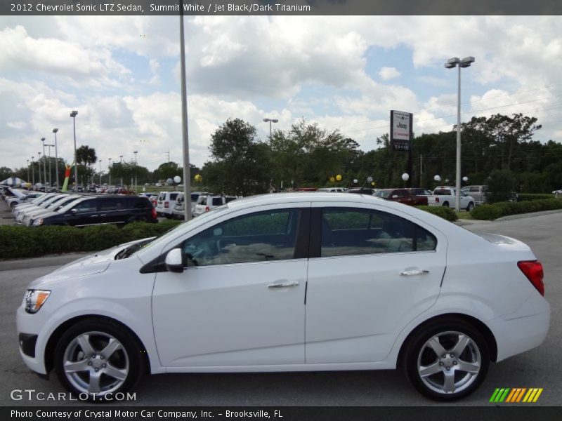 Summit White / Jet Black/Dark Titanium 2012 Chevrolet Sonic LTZ Sedan