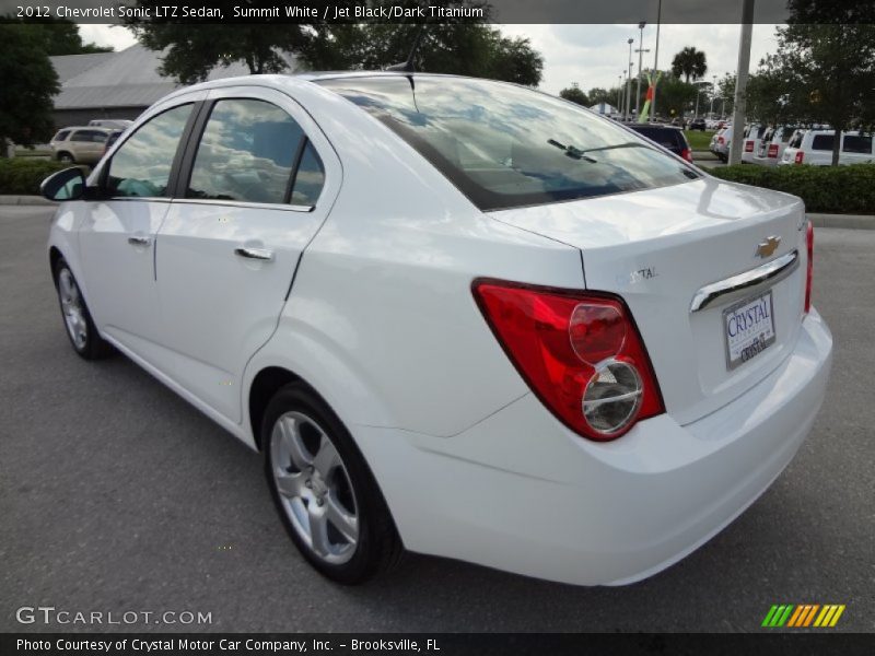 Summit White / Jet Black/Dark Titanium 2012 Chevrolet Sonic LTZ Sedan