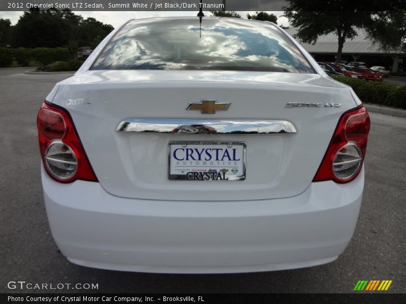 Summit White / Jet Black/Dark Titanium 2012 Chevrolet Sonic LTZ Sedan