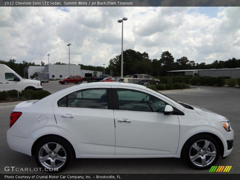 Summit White / Jet Black/Dark Titanium 2012 Chevrolet Sonic LTZ Sedan