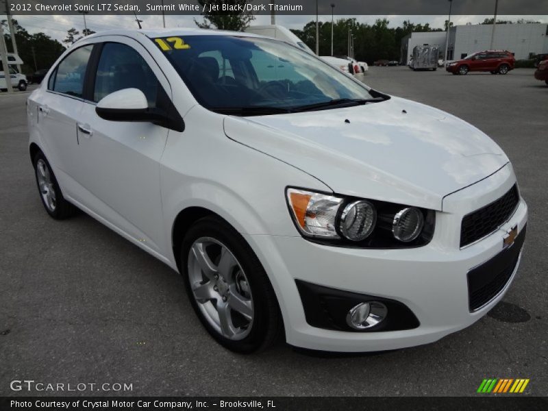 Summit White / Jet Black/Dark Titanium 2012 Chevrolet Sonic LTZ Sedan