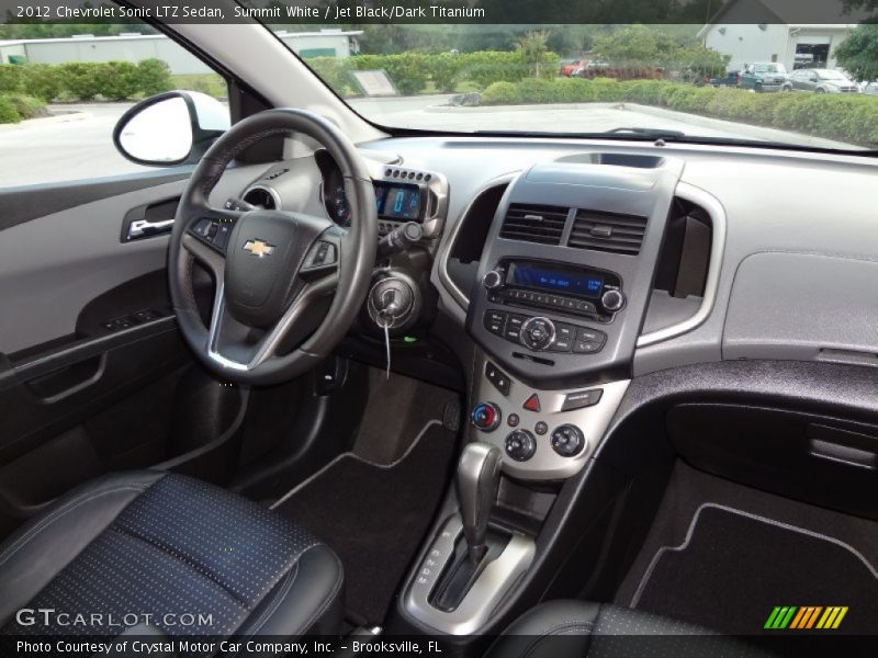 Summit White / Jet Black/Dark Titanium 2012 Chevrolet Sonic LTZ Sedan