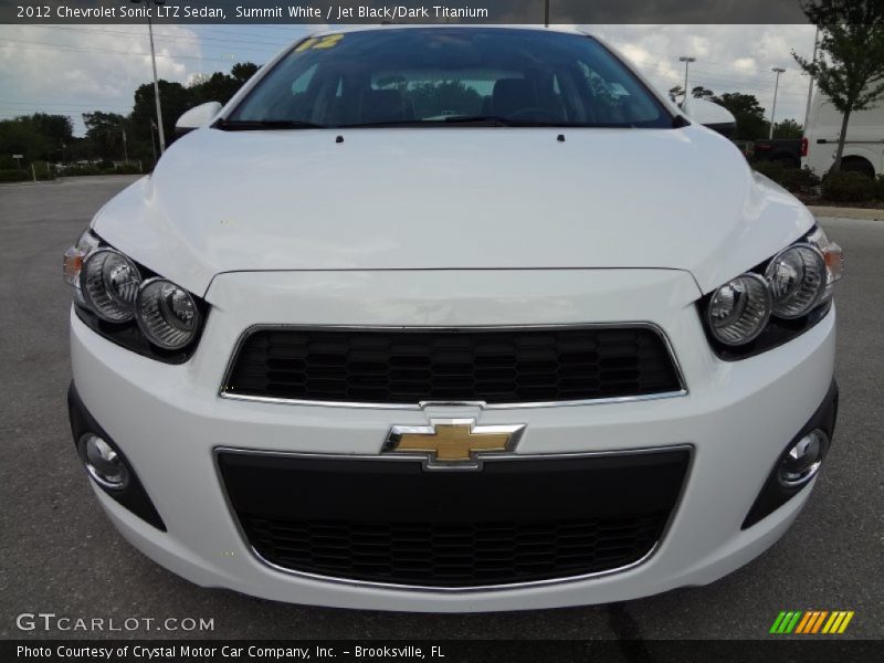 Summit White / Jet Black/Dark Titanium 2012 Chevrolet Sonic LTZ Sedan