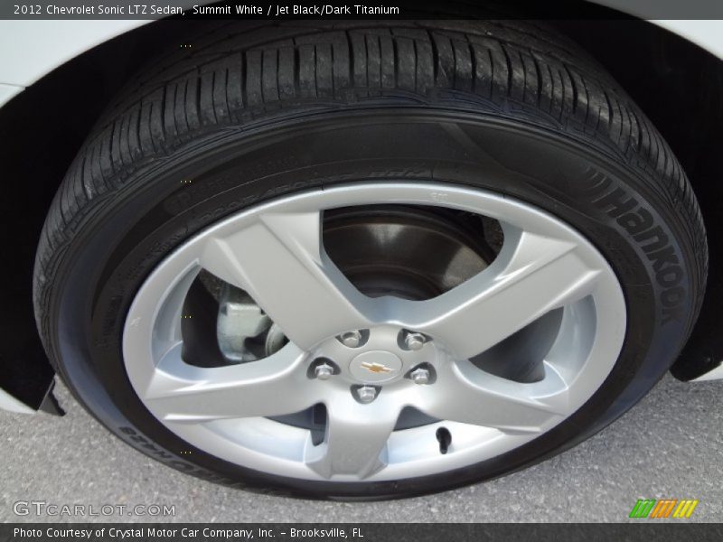 Summit White / Jet Black/Dark Titanium 2012 Chevrolet Sonic LTZ Sedan