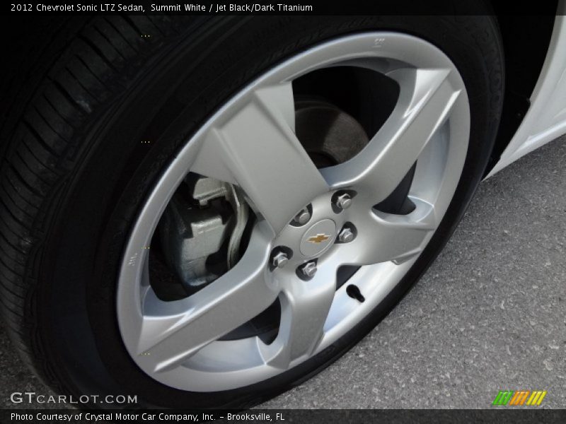 Summit White / Jet Black/Dark Titanium 2012 Chevrolet Sonic LTZ Sedan