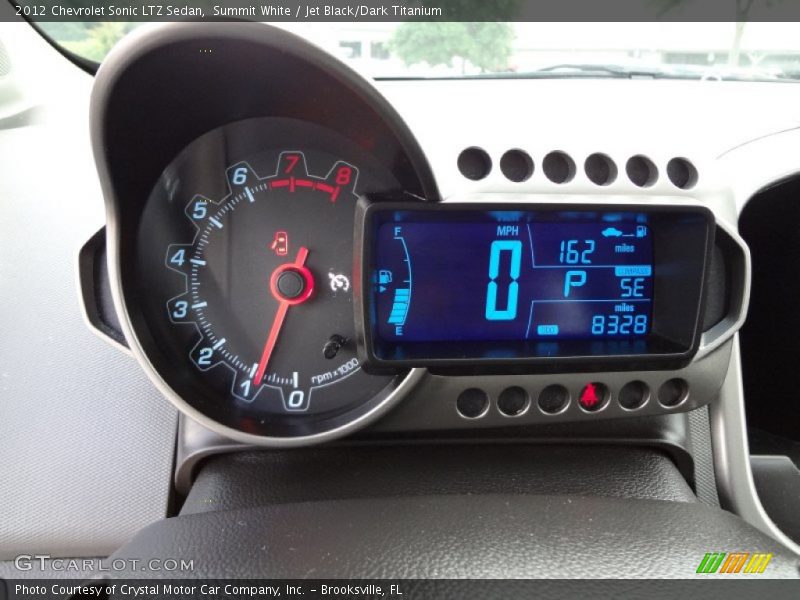 Summit White / Jet Black/Dark Titanium 2012 Chevrolet Sonic LTZ Sedan