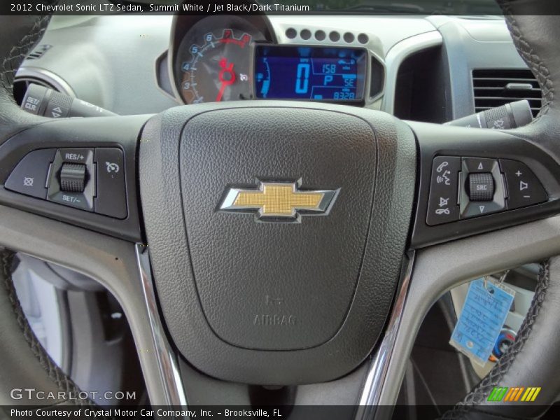 Summit White / Jet Black/Dark Titanium 2012 Chevrolet Sonic LTZ Sedan