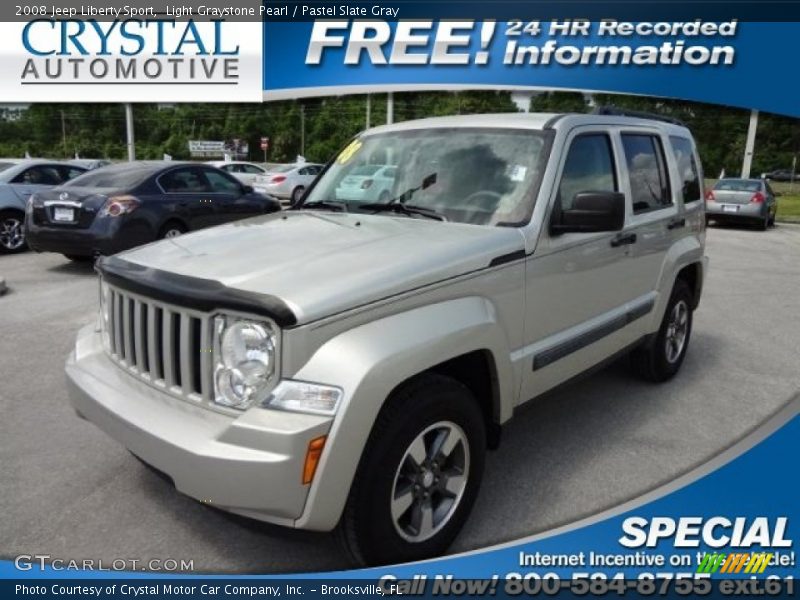 Light Graystone Pearl / Pastel Slate Gray 2008 Jeep Liberty Sport