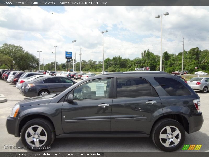 Cyber Gray Metallic / Light Gray 2009 Chevrolet Equinox LTZ AWD