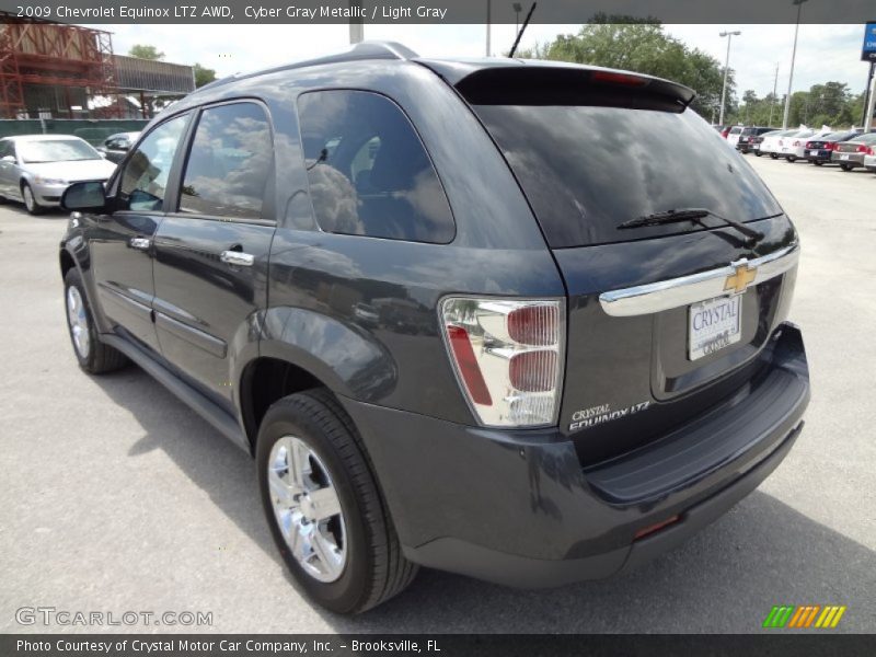 Cyber Gray Metallic / Light Gray 2009 Chevrolet Equinox LTZ AWD