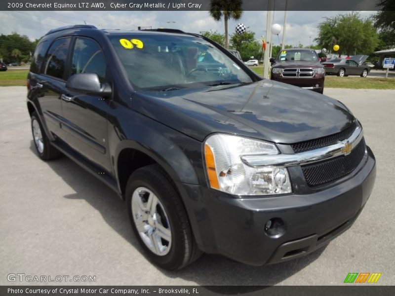 Cyber Gray Metallic / Light Gray 2009 Chevrolet Equinox LTZ AWD