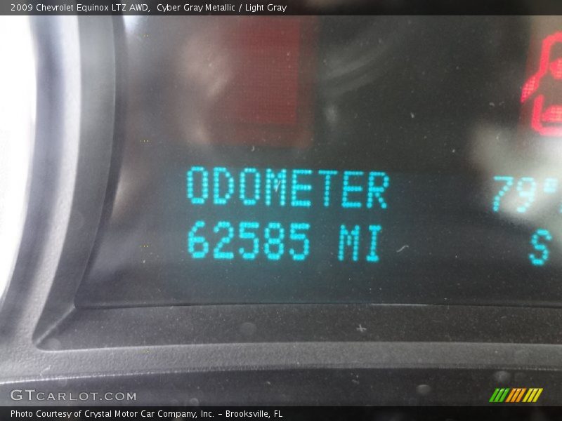 Cyber Gray Metallic / Light Gray 2009 Chevrolet Equinox LTZ AWD