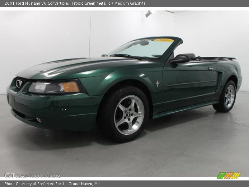Tropic Green metallic / Medium Graphite 2001 Ford Mustang V6 Convertible