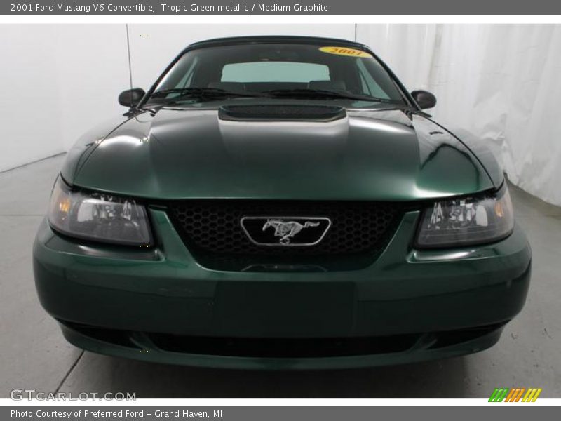 Tropic Green metallic / Medium Graphite 2001 Ford Mustang V6 Convertible