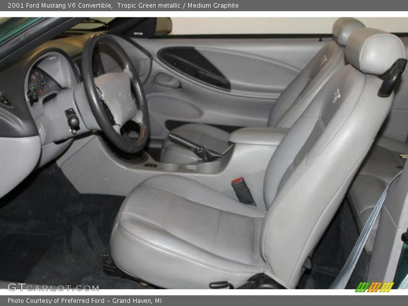 Tropic Green metallic / Medium Graphite 2001 Ford Mustang V6 Convertible