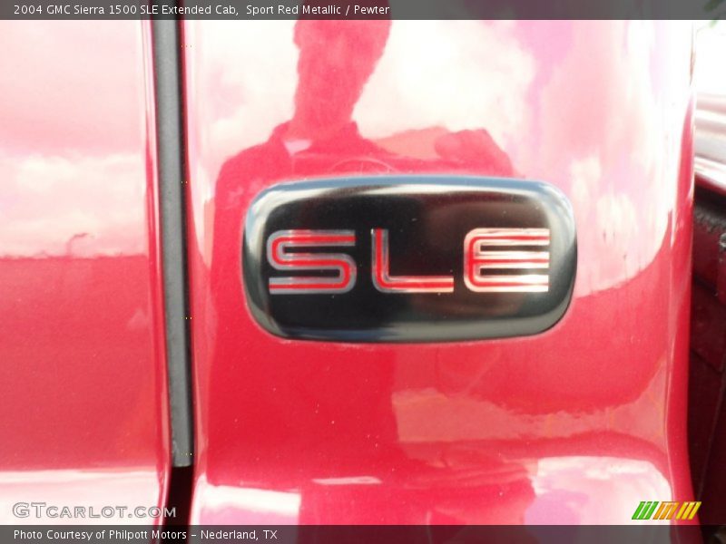 Sport Red Metallic / Pewter 2004 GMC Sierra 1500 SLE Extended Cab