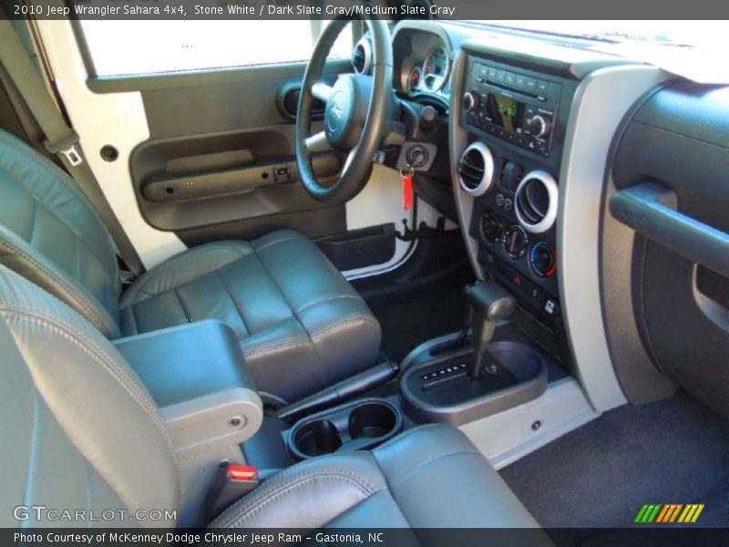 Stone White / Dark Slate Gray/Medium Slate Gray 2010 Jeep Wrangler Sahara 4x4
